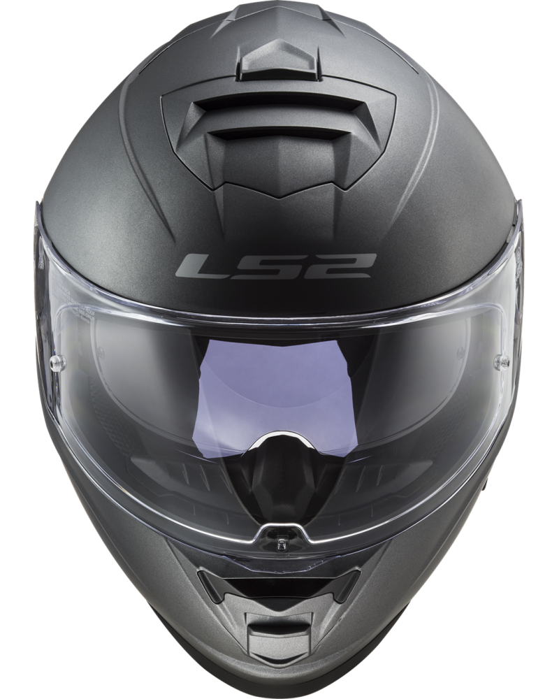 Carregue imagem no visualizador da galeriaCapacete LS2 FF800 Storm II Solid Titânio Mate – perspetiva três quartos
