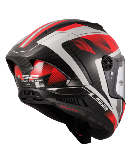 Sistema de ventilação – capacete integral LS2 FF805 Thunder C GP Raute Branco Vermelho