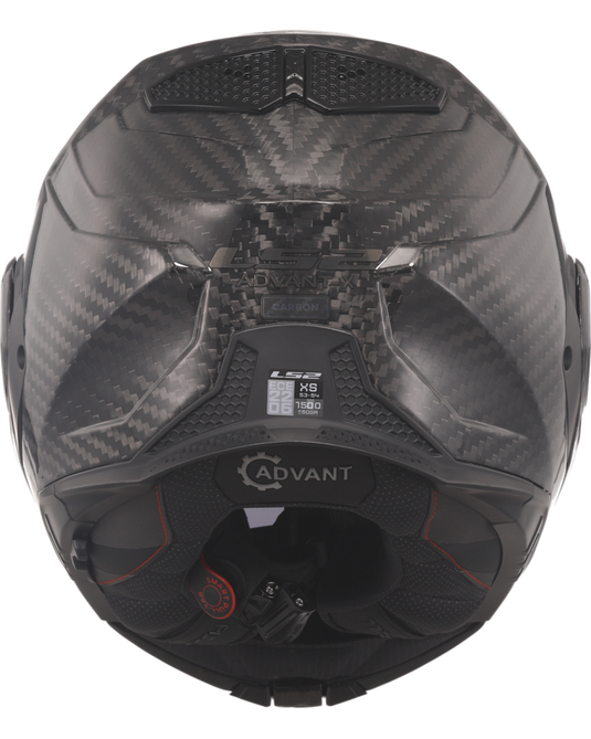 Capacete integral LS2 FF901 Advant-X C Solid Carbono – vista traseira