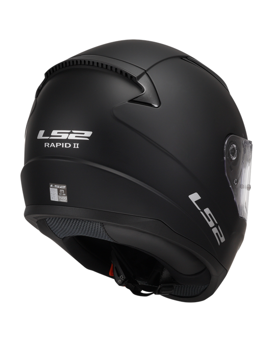 Capacete integral LS2 FF353 Rapid II Solid Preto – vista lateral direita