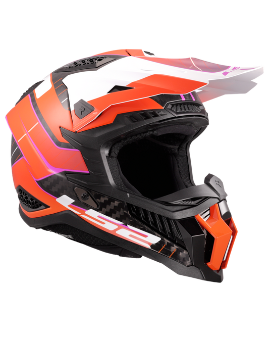 Sistema de ventilação off-road – capacete motocross LS2 MX703 X-Force C Galuo
