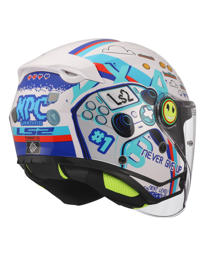 Load image into Gallery viewer, Interior removível e lavável – capacete jet infantil LS2 OF622 Funny II Next Level
