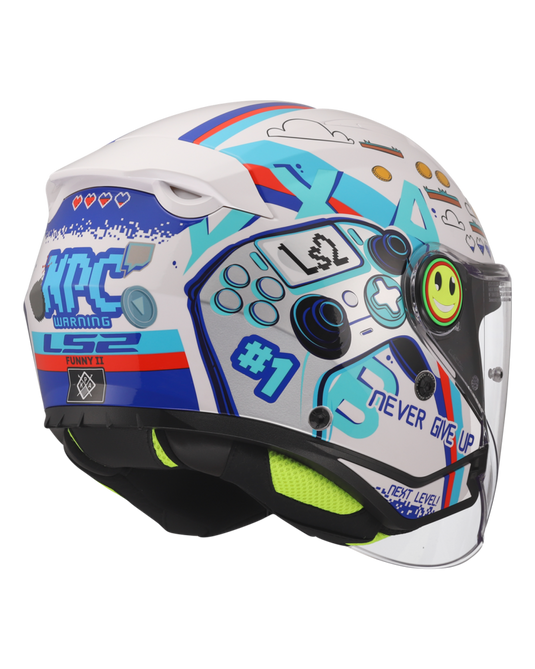 Interior removível e lavável – capacete jet infantil LS2 OF622 Funny II Next Level