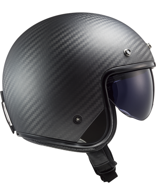 Design bobber de perfil baixo em carbono mate – capacete LS2 OF601 Bob II C