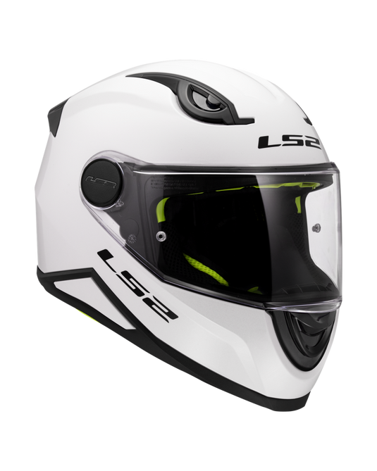 Fecho duplo D – capacete infantil LS2 FF812 Kid Solid Branco