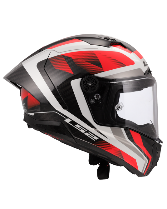 Interior removível e lavável – capacete LS2 FF805 Thunder C GP Raute Branco Vermelho