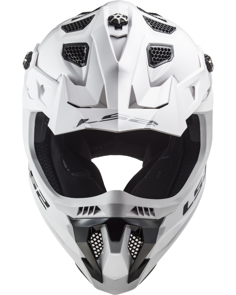Load image into Gallery viewer, Fecho duplo D – capacete motocross LS2 MX700 Subverter Evo II Solid Branco
