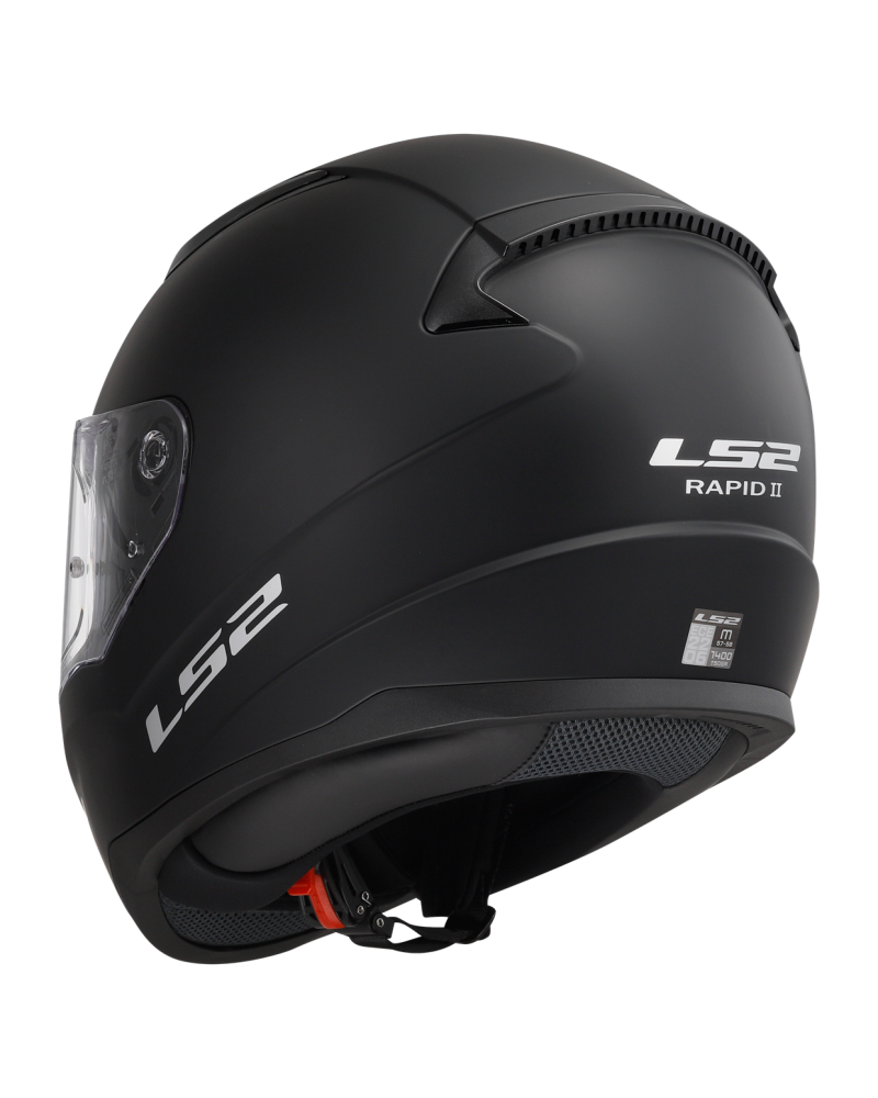 Carregue imagem no visualizador da galeriaCapacete integral LS2 FF353 Rapid II Solid Preto – vista traseira
