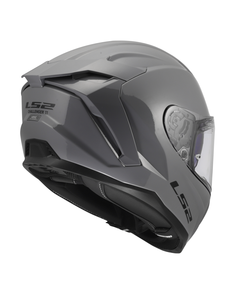 Carregue imagem no visualizador da galeriaCapacete LS2 FF817 Challenger II Solid Cinza Nardo – detalhe do fecho micrométrico duplo D
