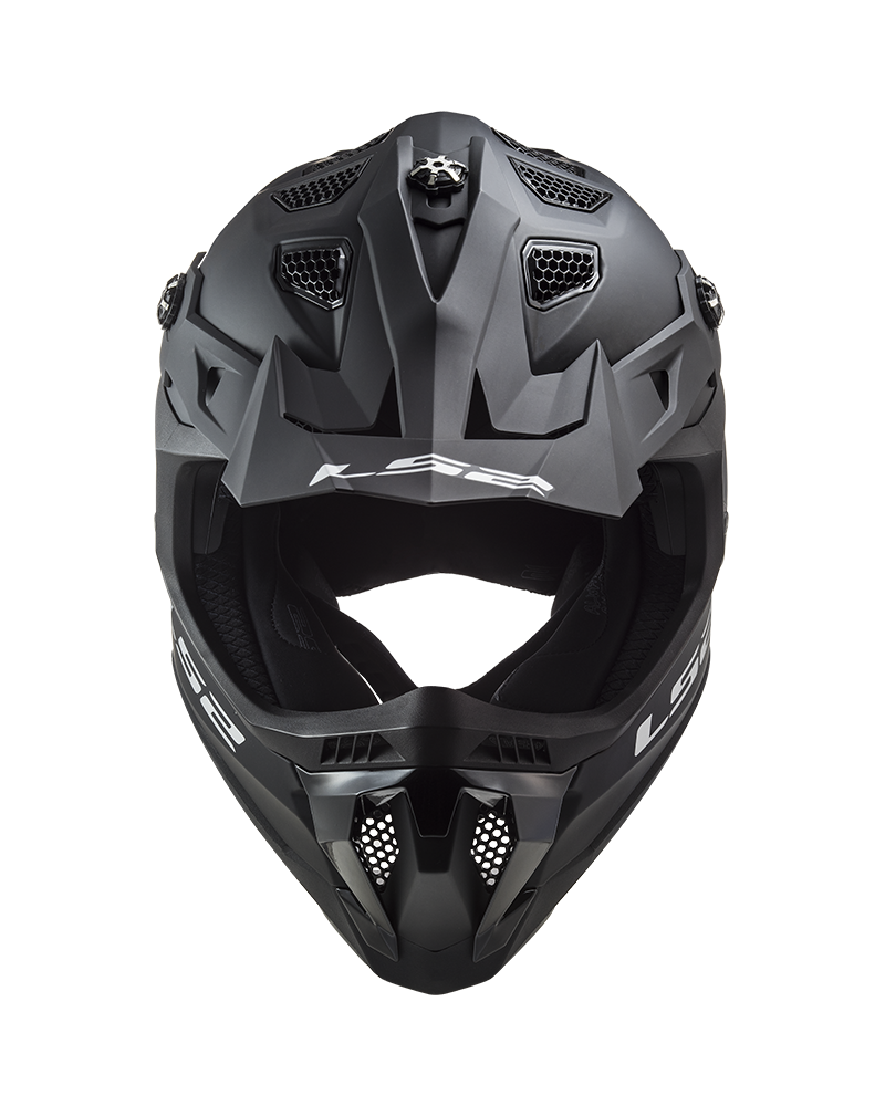 Load image into Gallery viewer, Fecho duplo D – capacete motocross LS2 MX700 Subverter Evo II Solid Preto Mate
