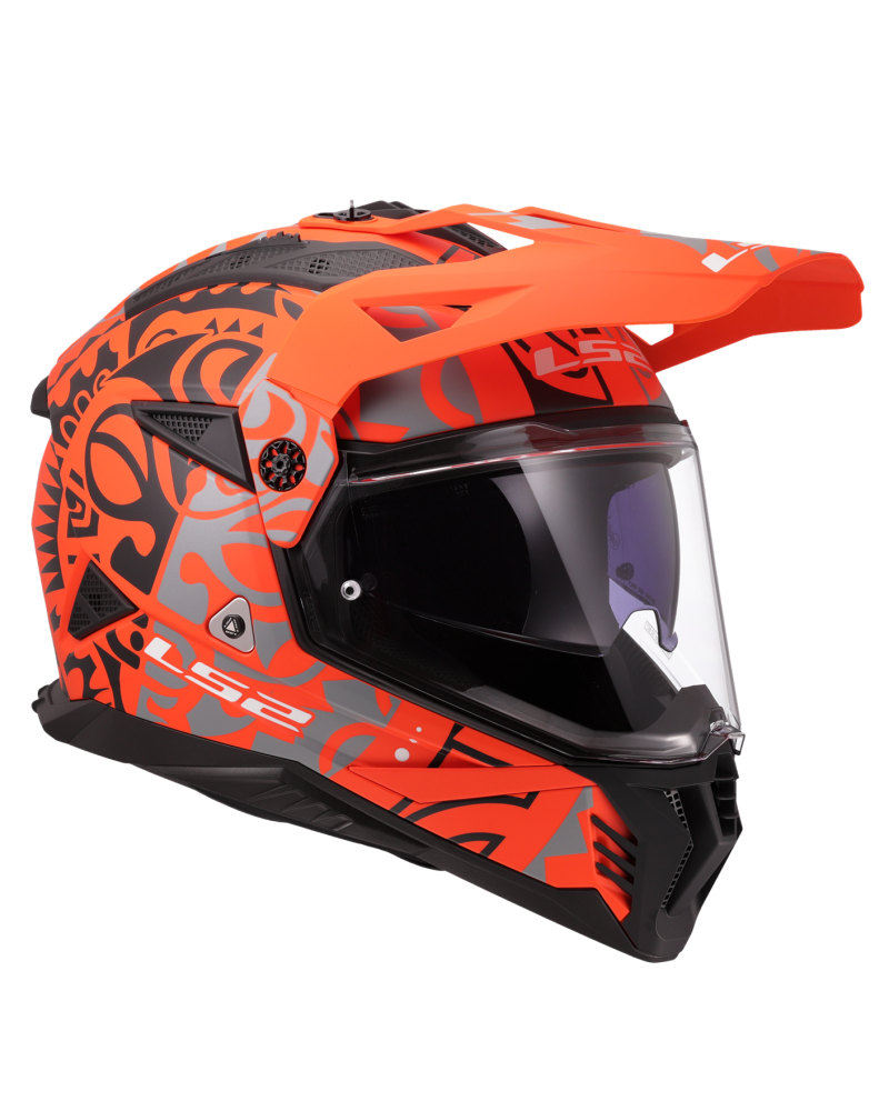 Load image into Gallery viewer, Interior removível e lavável – capacete motocross LS2 MX702 Pioneer II Rangi Laranja Mate
