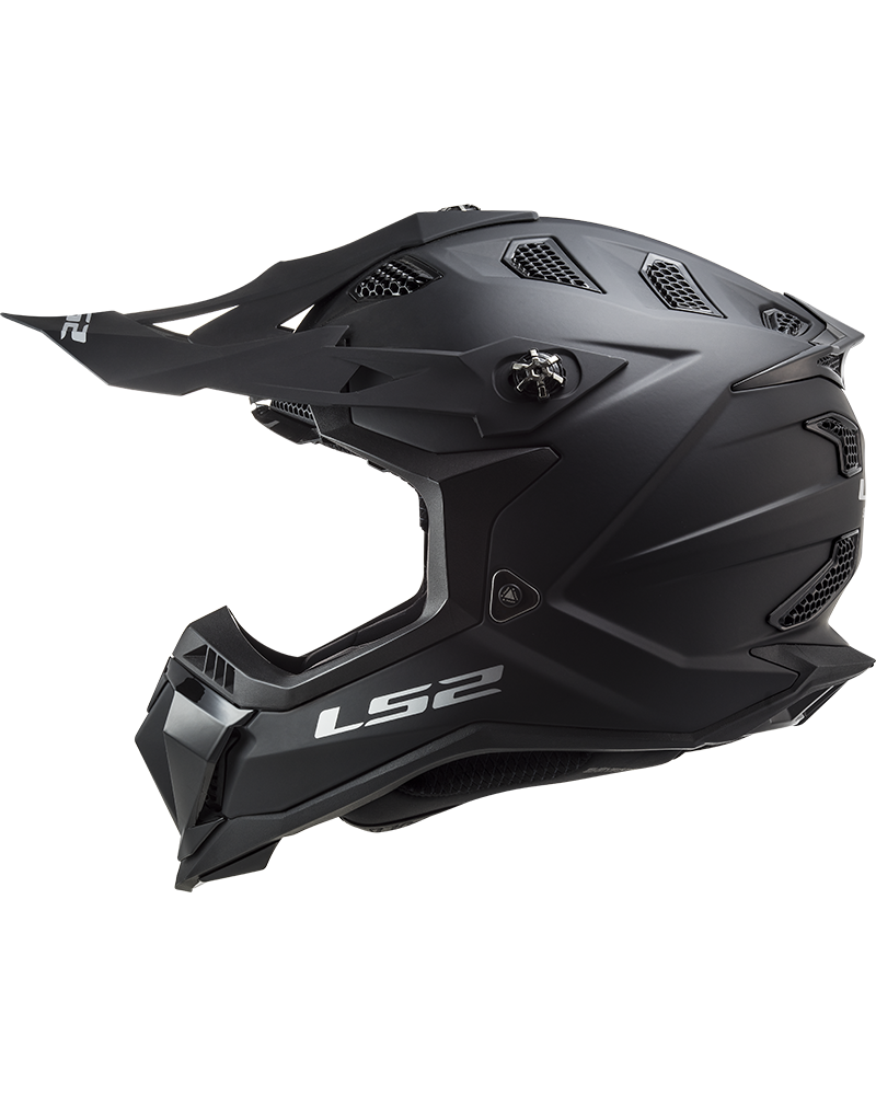 Load image into Gallery viewer, Capacete motocross LS2 MX700 Subverter Evo II Solid Preto Mate – perspetiva em uso
