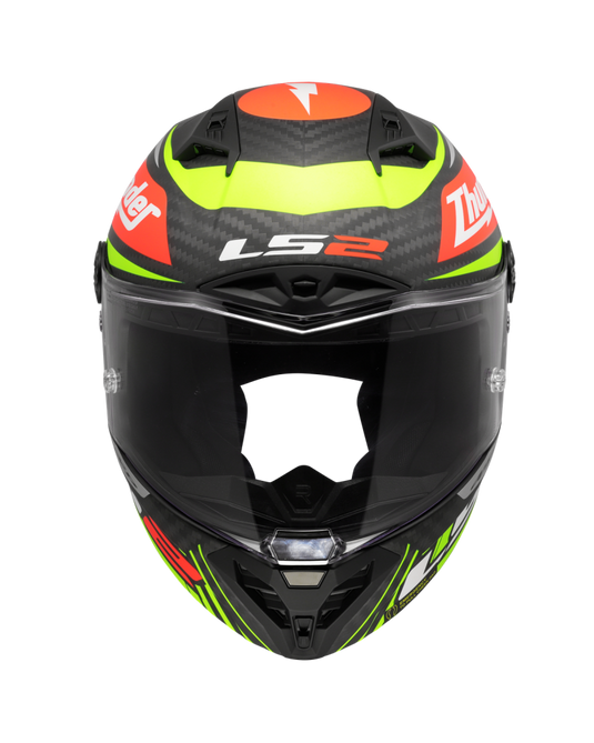 Fecho duplo D – capacete integral de competição LS2 FF805 Thunder C GP Black