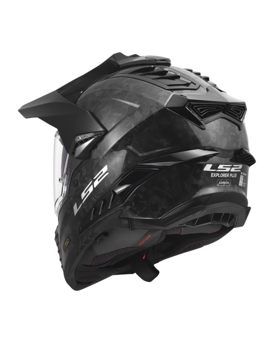 Fecho duplo D – capacete enduro LS2 MX701 Explorer C Forged Carbono