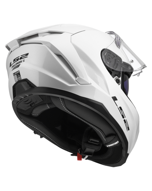 Capacete LS2 FF817 Challenger II Solid Branco – interior removível e lavável