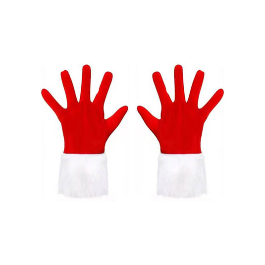 Conjunto de Natal para motociclista: gorro e luvas em pelúcia