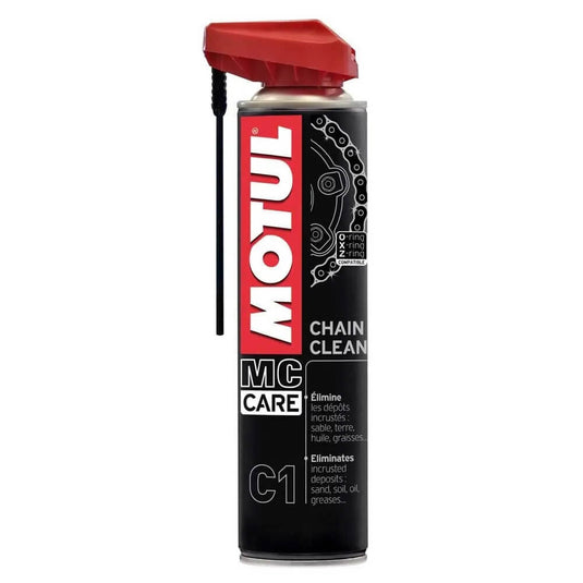 Motul C1 Chain Clean 400ml — limpa-correntes spray para moto O-Ring X-Ring Z-Ring