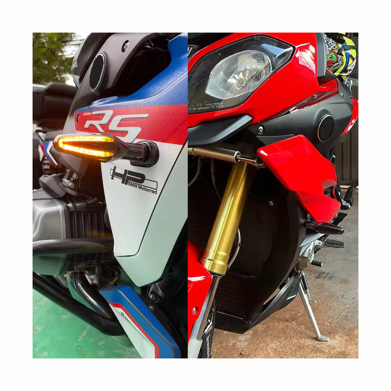 Carregue imagem no visualizador da galeriaPiscas LED para motos BMW - luz âmbar fumada
