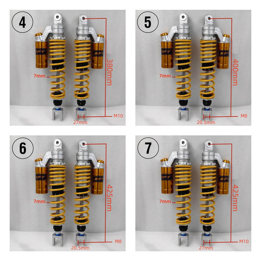 Amortecedor com botija ar/azoto amarelo 