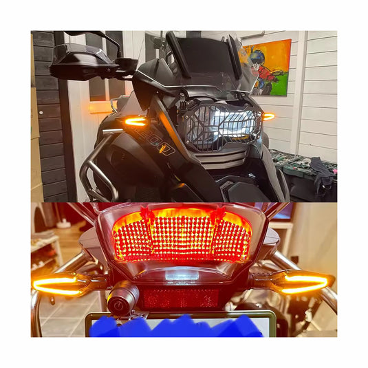 Piscas LED para motos BMW - luz âmbar fumada