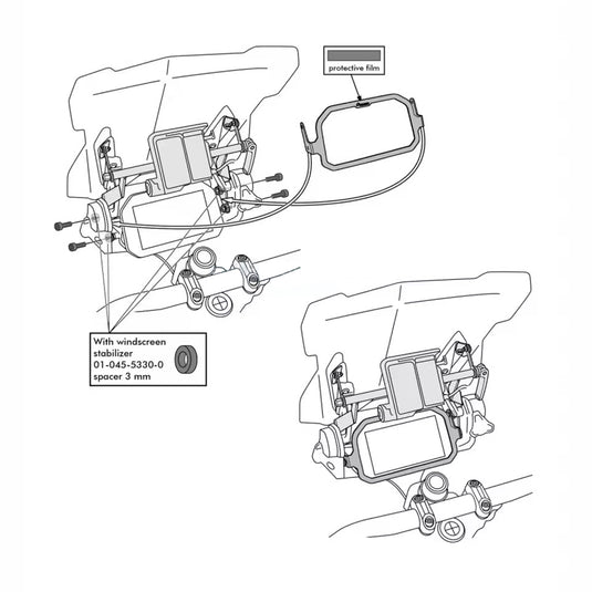 Proteção anti-roubo TFT BMW R1200GS R1250GS LC Adventure
