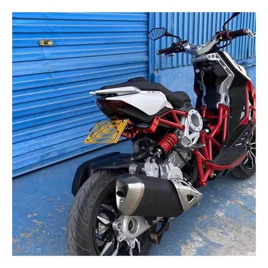 Suporte matrícula preto com piscas para Italjet Dragster