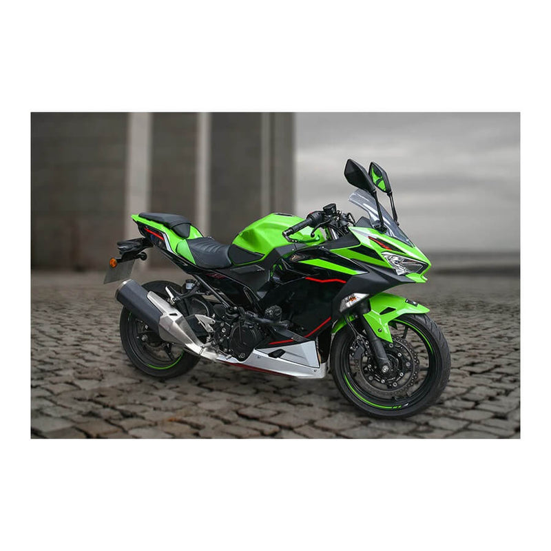 Load image into Gallery viewer, Banco moto Kawasaki Z400 preto verde conforto estética
