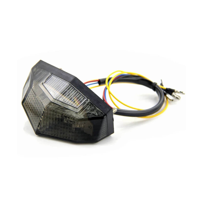 Carregue imagem no visualizador da galeriaFarolim Traseiro LED para Moto - 11 LEDs Multifuncional com Pisca Integrado
