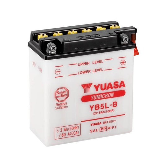 Bateria Yuasa YB5L-B 12V 5.3Ah convencional para moto e scooter