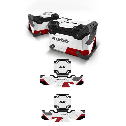 Kit Malas Laterais Autocolantes BMW R1300GS Adventure – estilo Racing Red