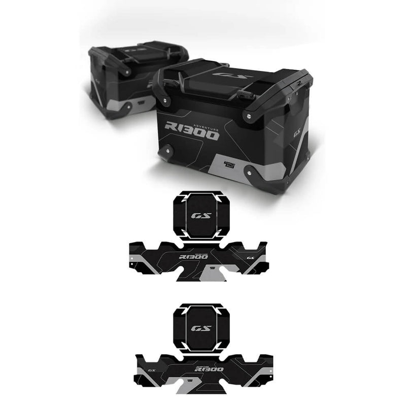 Load image into Gallery viewer, Kit Malas Laterais Autocolantes BMW R1300GS Adventure – estilo Trophykit (variante)

