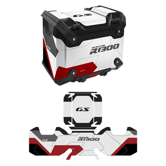 Kit Mala Superior Autocolantes BMW R1300GS Adventure – estilo Racing Red