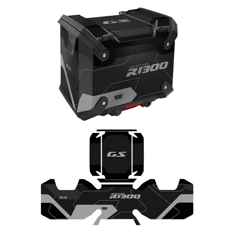 Load image into Gallery viewer, Kit Mala Superior Autocolantes BMW R1300GS Adventure – estilo Triple Black
