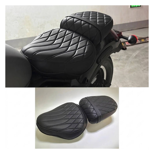 Conjunto bancos conforto CFMOTO 450CLC preto mate acabamento premium couro PU impermeável