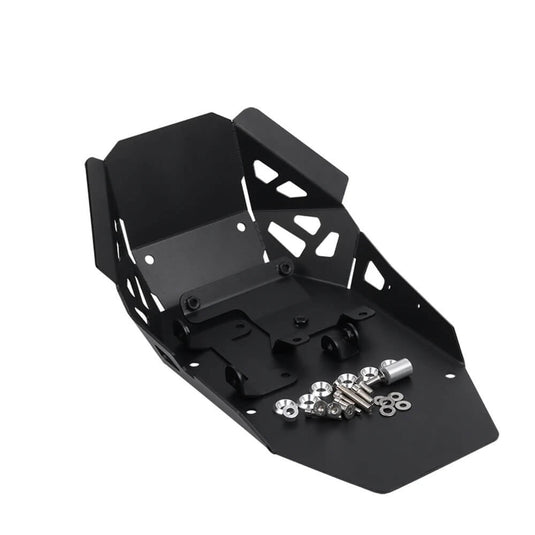 Detalhe do protetor de motor Triumph Tiger 900 - fixação robusta e design resistente