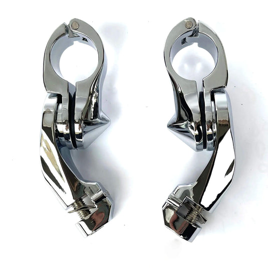 Apoios de pés cromados com absorção de vibrações para Harley Davidson 
