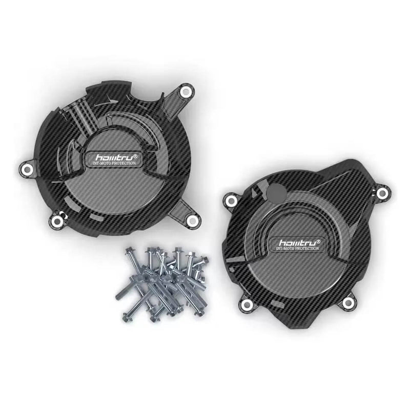 Carregue imagem no visualizador da galeriaCapa de Proteção de Motor CF MOTO 450SR 450NK 450MT 450SS - Aspeto Carbono
