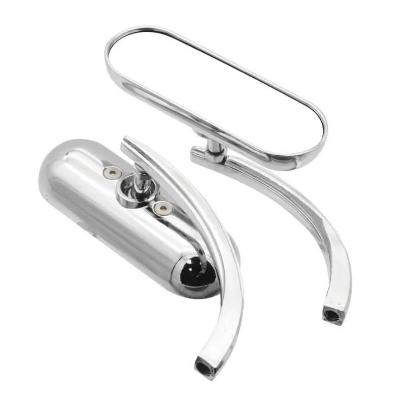 Carregue imagem no visualizador da galeriaPar espelhos retrovisores ovais moto design compacto estilizado
