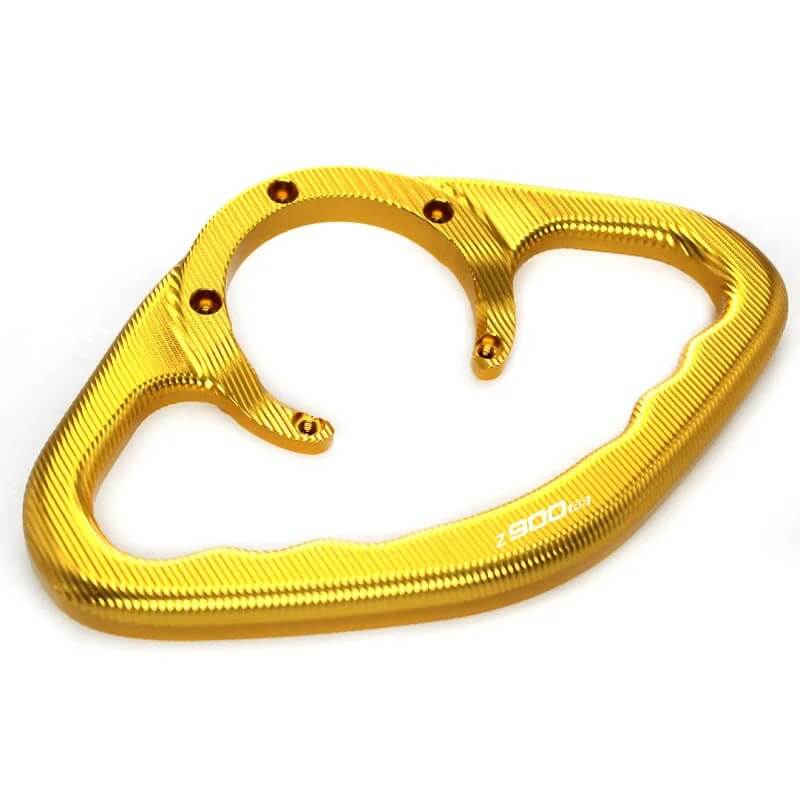 Load image into Gallery viewer, Pega passageiro alumínio Z900RS - vista lateral com acabamento anodizado
