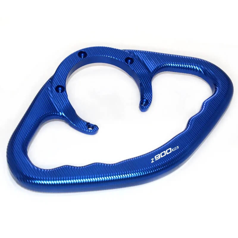 Load image into Gallery viewer, Pega passageiro Z900RS alumínio - vista instalação na moto
