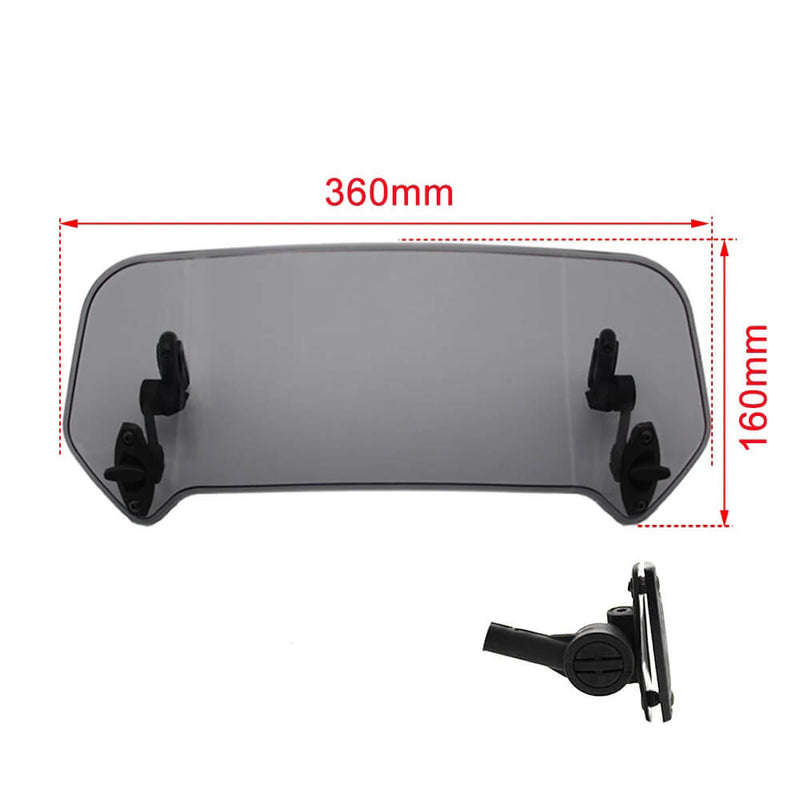 Load image into Gallery viewer, Extensão de parabrisas de moto em policarbonato com suportes de montagem incluídos
