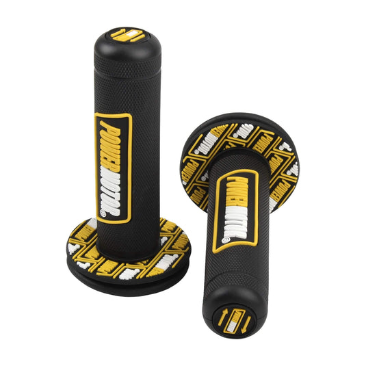 Punhos de guiador 22mm – detalhe da textura antiderrapante em borracha gel
