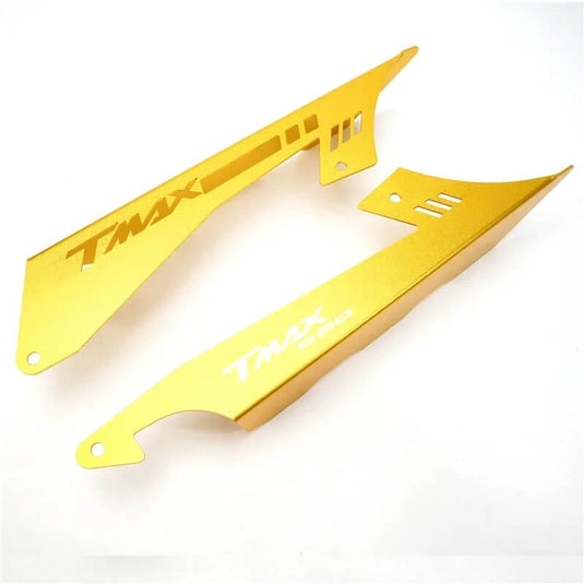 Vista detalhada da proteção de correia CNC anodizada 