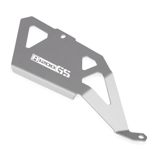 Detalhe acabamento proteção escape alumínio CNC BMW R1250GS Adventure preto