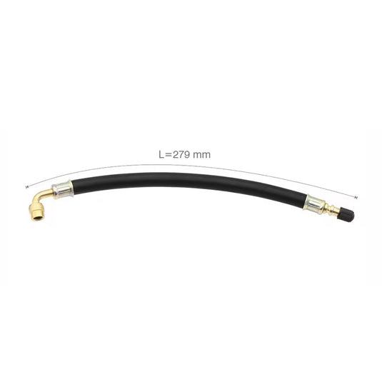 Extensão válvula pneu flexível 90° - Latão e borracha