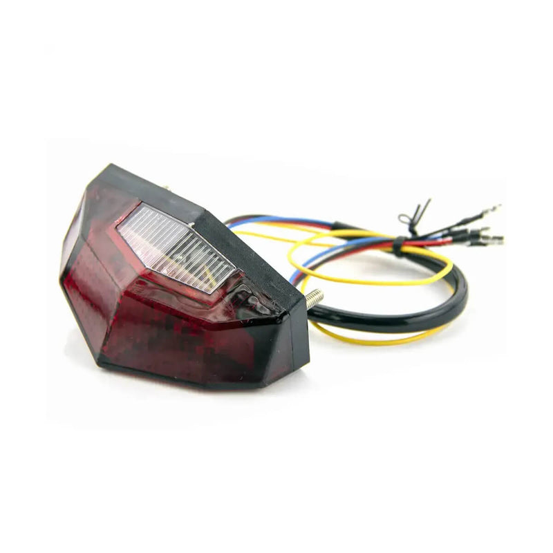 Carregue imagem no visualizador da galeriaFarolim Traseiro LED para Moto - 11 LEDs Multifuncional com Pisca Integrado
