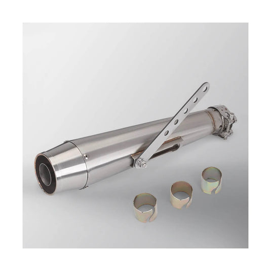 Ponteira escape retro aço inoxidável 380 mm com redutores 38-45 mm