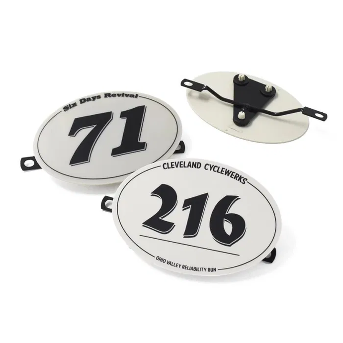 Par de placas laterais moto suporte metal placa pvc cafe racer