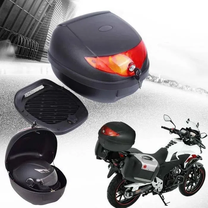 Top case mala com fecho moto 28 L e 52 L cafe racer