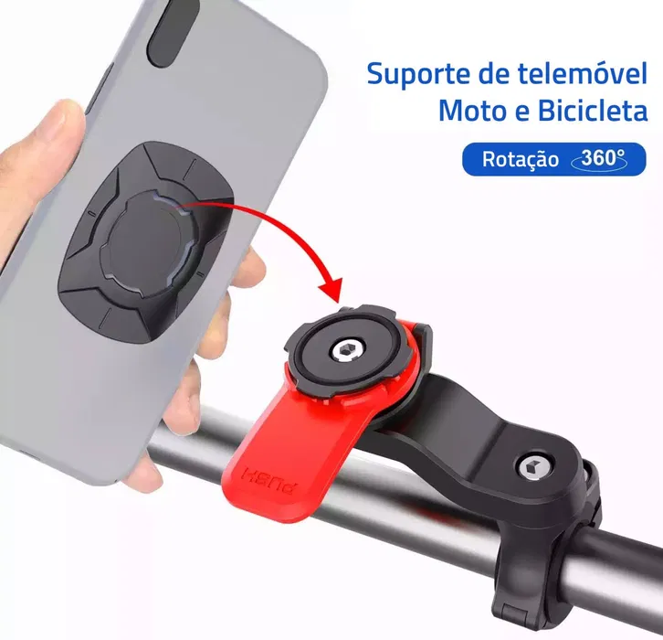 Carregue imagem no visualizador da galeriaSuporte telemóvel universal compatível moto scooter bicicleta
